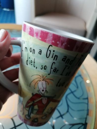 Johnson Brothers Born to Shop porcelain mug