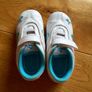 Puma INFANT white/blue sneakers/ runners 8UK mint condition Image 2