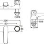 Vitality Chrome Bath Filler Mixer Tap | Manual Dual Control Image 5