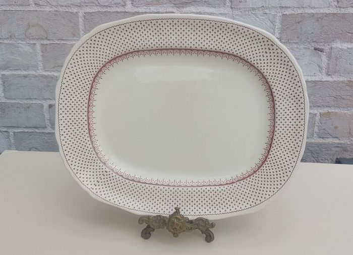 Beautiful Masons Patent Ironstone 13 Inch Oblong Serving Platter in the Ashlea Pattern, Post 1950