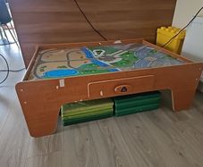 wooden activity table