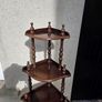 Vintage 5 Tier Wooden Corner Shelf Image 2