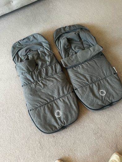 2 x Bugaboo Footmuff (Grey Melange)