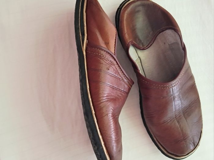 Moroccan Leather Outdoor Babouches/Mules