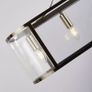 Lux & Belle 5Lt Pendant - Antique Brass Metal & Clear Glass Image 2