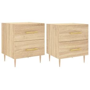 Bedside Cabinets 2 pcs Sonoma Oak 40x35x47.5 cm Engineered Wood