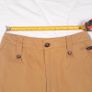 Zara Tan Camel Brown High Waist Wide Leg Trousers with White Turn-Up Cuffs Size S Image 8