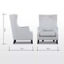 Modern High-Back Wingback Armchair Image 5