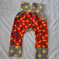Bnwot Mily Designs Unisex Harem Pants / Leggings - Dinosaurs & Stars - Size Small (6-36m)