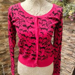 Pink cartoon faces Mojito cardigan size Small Brand New with tags Postage included