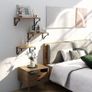Floating Shelves Wall Mounted Shelf, Paulownia Wood Wall Shelves, Wooden Shelves Set of 3 for Bedroom, Bathroom, Living Room, Kitchen, Home Office, Laundry room,etc (FREE SHIPPING) Image 3
