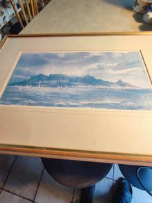 Valerie Petts Print - Table Mountain South Africa.