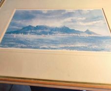 Valerie Petts Print - Table Mountain South Africa.