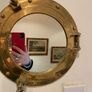 Antique Ship porthole mirror Image 2