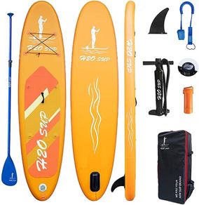Inflatable Stand Up Paddle Board 10'6''/10' x 30" x 6" with Premium SUP Paddle Board Accessories & Backpack, Ultra-Light, Wide Stable Design, Non-Slip Deck for Youth & Adults (FREE SHIPPING)