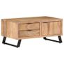 Coffee Table 90x50x40 cm Solid Acacia Wood with Live Edges Image 8