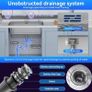 Stainless Steel kitche Sink,50 x 43cm,Inset Kitchen Sink,with Waste Kit,Drain Pipe,Pull-Out Drainer Basket,Suitable for Bathroom,Caravan Travelling Image 5