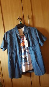 Boys two piece t-shirt with denim shirt size 11-12