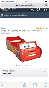 Disney cars bed