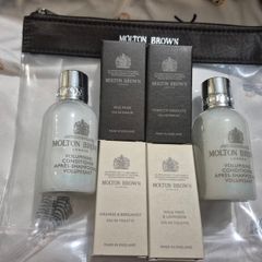 Molton Brown Fragrance. New. 4 x fragrance 2 x comdituoner and make up bag