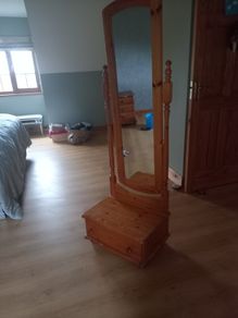 Tall Pine Mirror with drawer