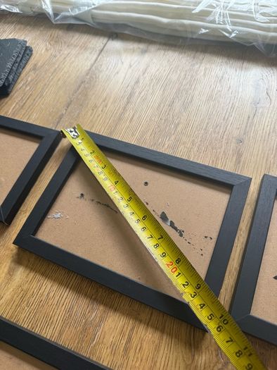 Selection of black photo frames