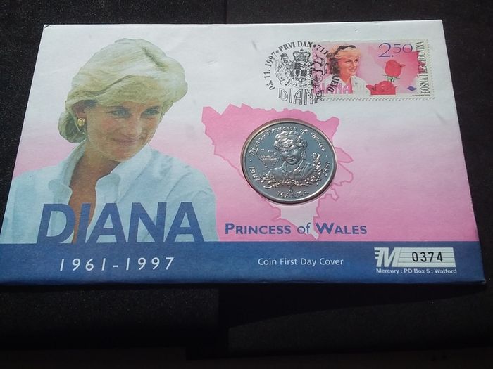 Rare 1998 Princess Diana Commemorative Coin Cover - Limited Edition No, 0374