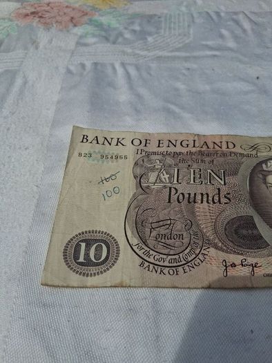 1970's Bank of England 10 Pounds