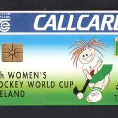 1994 Ireland 50 unit 8th Women's Hockey World Cup which took place at UCD's Belfield Campus Dublin (Gemplus GEM1) Call Card Used. Telecom Eireann card number 1064.