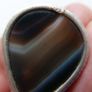 Vintage Botswana Agate 925 Sterling Silver Pendant Drop Shape length 1,6" - 10,7g Image 6