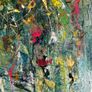 Clearance - Original Painting Original Floral in Abstract Landscape Pondscape Irish Art Image 2