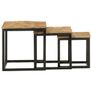 Nesting Coffee Tables 3 pcs Solid Wood Mango and Iron Image 6