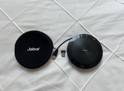 Jabra Speak 510 portable Bluetooth speaker phone and Jabra Motion travel kit