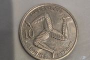1992 Isle of Man 10 pence piece