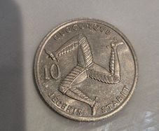 1992 Isle of Man 10 pence piece