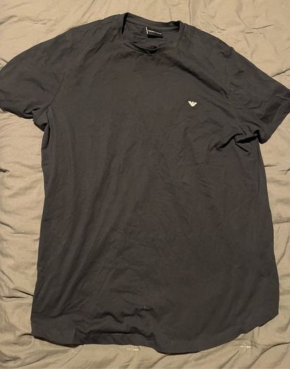 Armani mens t-shirt black silver size xxl