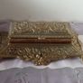 Vintage Large Art Nouveau  Brass Stamp Holder Image 3