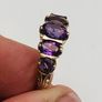 9ct Yellow Gold Graduated Amethyst Ring Image 6