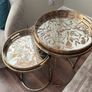 Vela Tray Table Gold Set of 2 (Nest Tables) Image 2