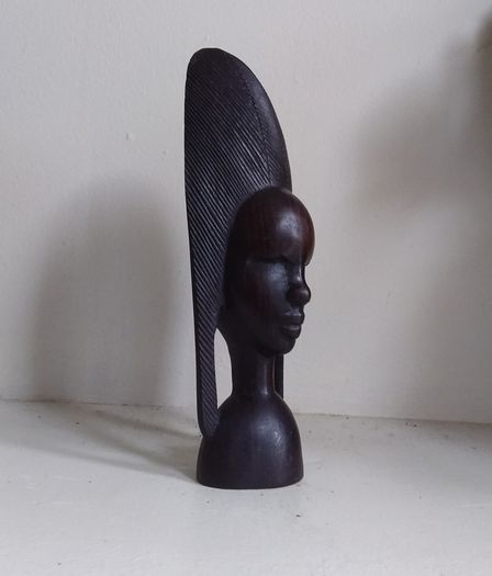Vintage African Handcarved Wooden Tribal Female Figure