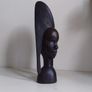 Vintage African Handcarved Wooden Tribal Female Figure Image 9
