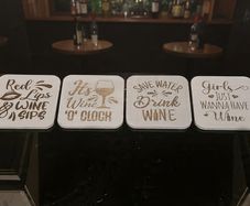 The Celtic Essence  Wine Drinking Laser Engraved Coaster set