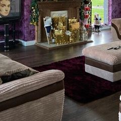 Three x 3 seater matching Sofas and ottoman