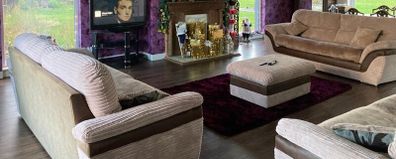 Three x 3 seater matching Sofas