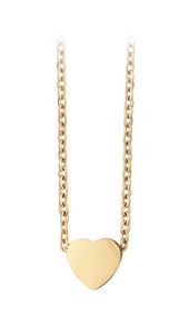 Gold Stainless Steel Heart Necklace