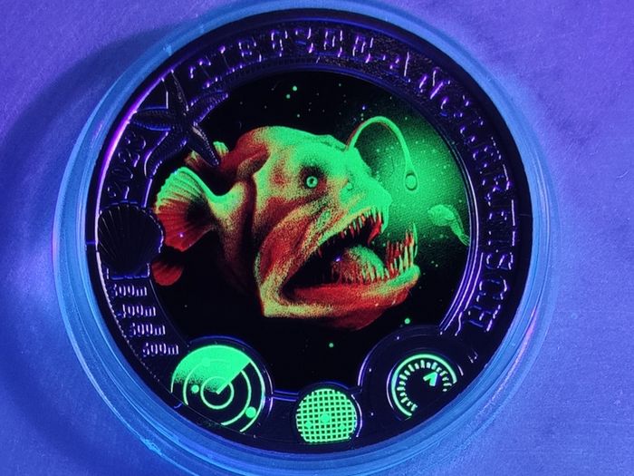 Austria 3 Euro Base Metals Uncirculated Coin 2023 - Deep-sea Anglerfish - Luminous Marine Life