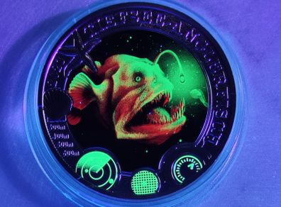 Austria 3 Euro Base Metals Uncirculated Coin 2023 - Deep-sea Anglerfish - Luminous Marine Life