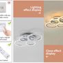 Brand New Modern Ceiling Light 58W Dimmable Flush Mount LED Ceiling Light 4 Rings Image 6