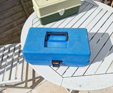 fishing box and bits and bobs