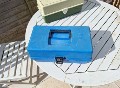fishing box and bits and bobs